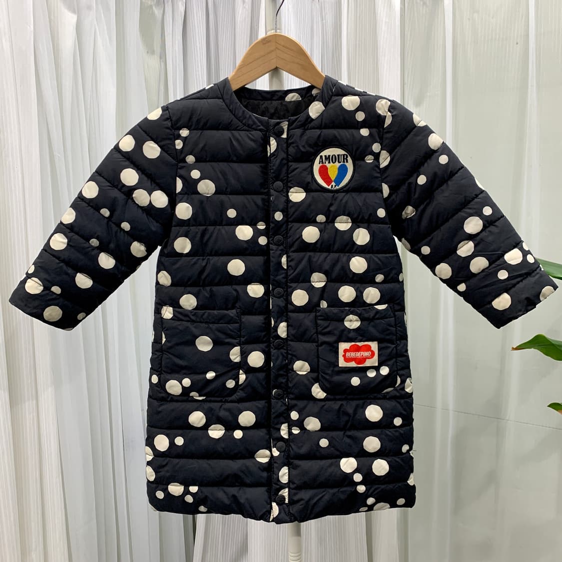 베베드피노 도트 경량 롱패딩 1718 상품이미지1
