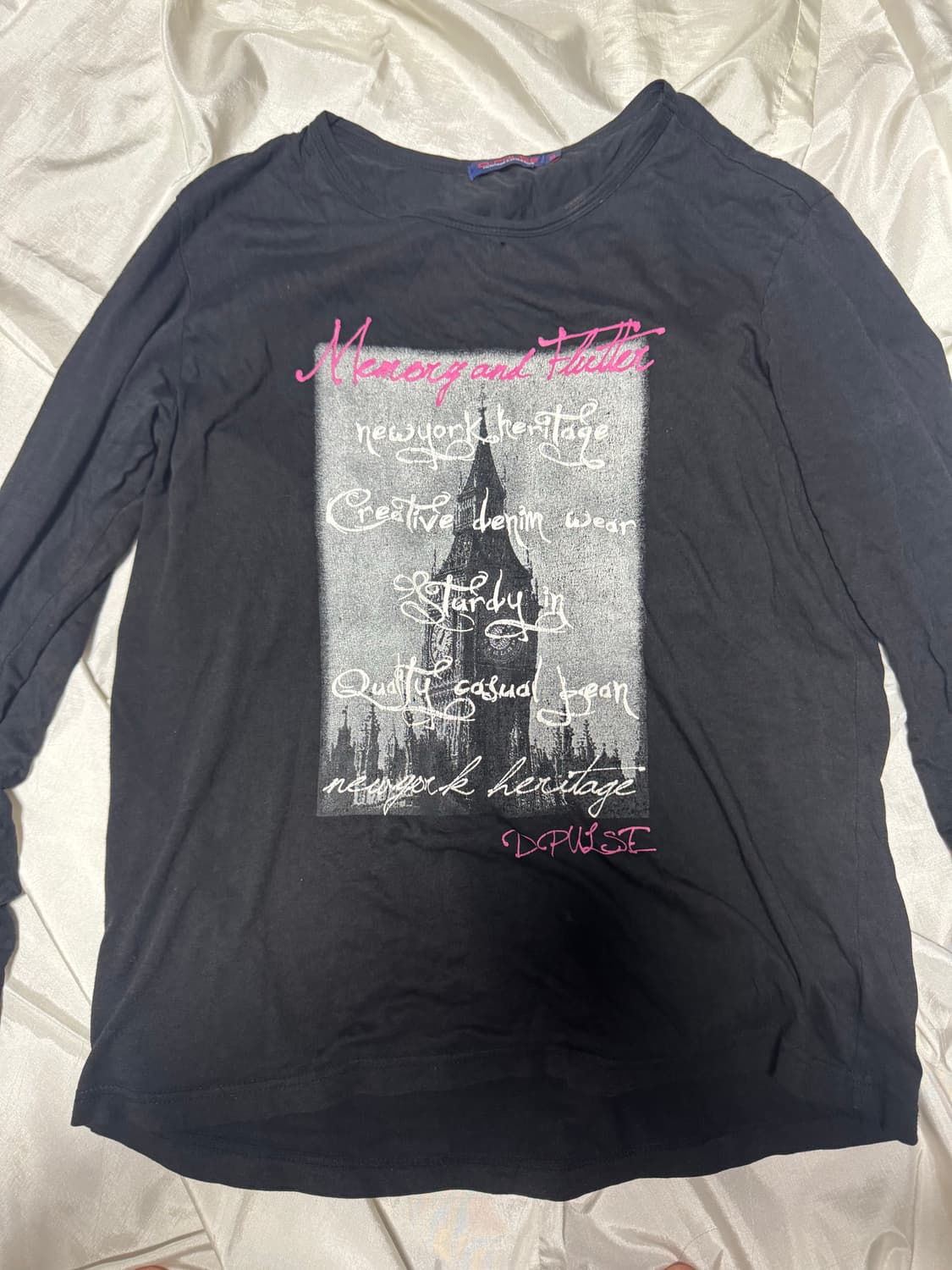 D •PULSE Printed Detail T-shirt 상품이미지2