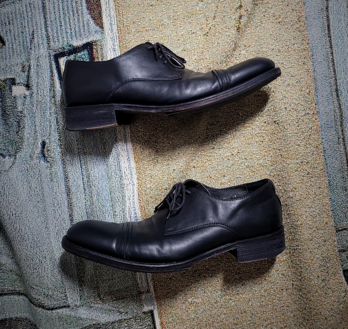 훕데두 블랙 레더 구두 상품이미지4