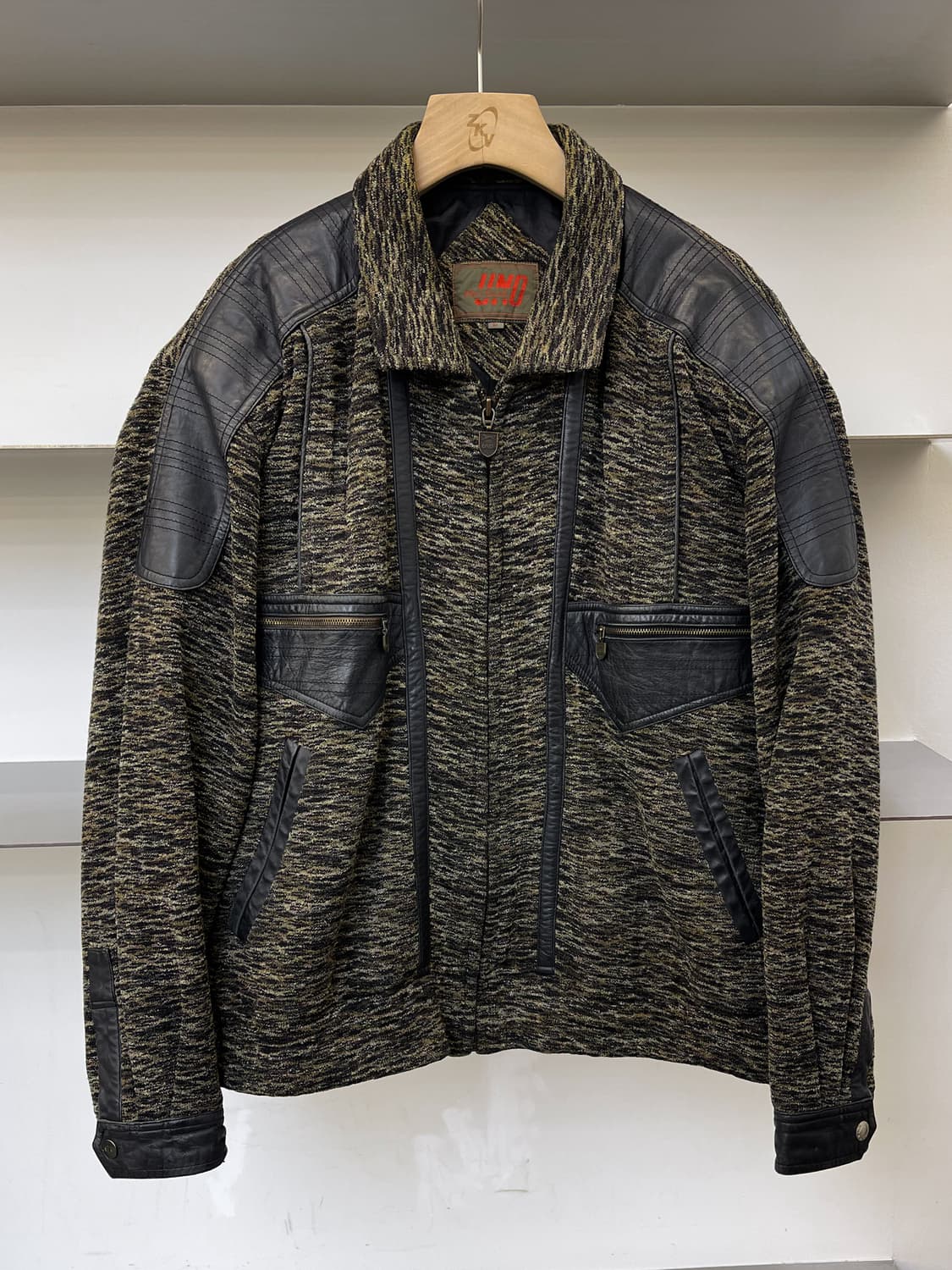 Umo 90s 울 레더 봄버 자켓 상품이미지1