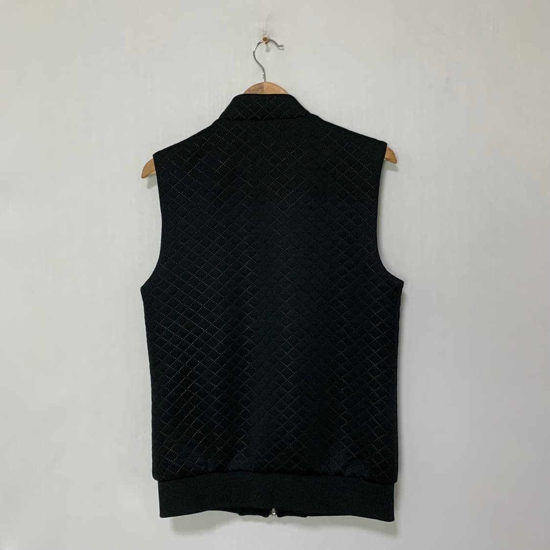 아디다스 블랙 퀼팅 져지 베스트 조끼 집업 빈티지 85 사이즈 상품이미지3