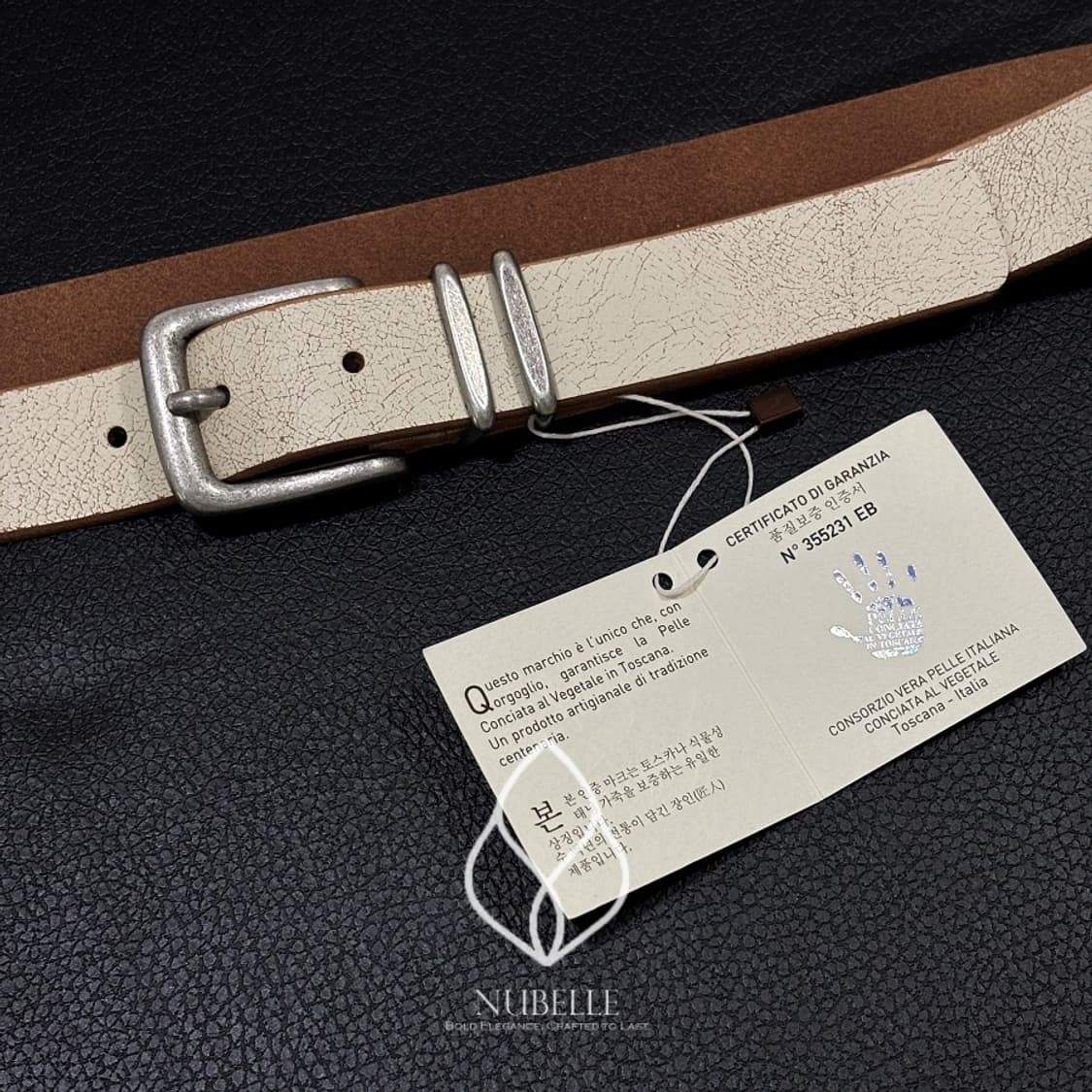 🌗 Vera pelle crack belt / 베라펠레 크랙 가죽 벨트 상품이미지5
