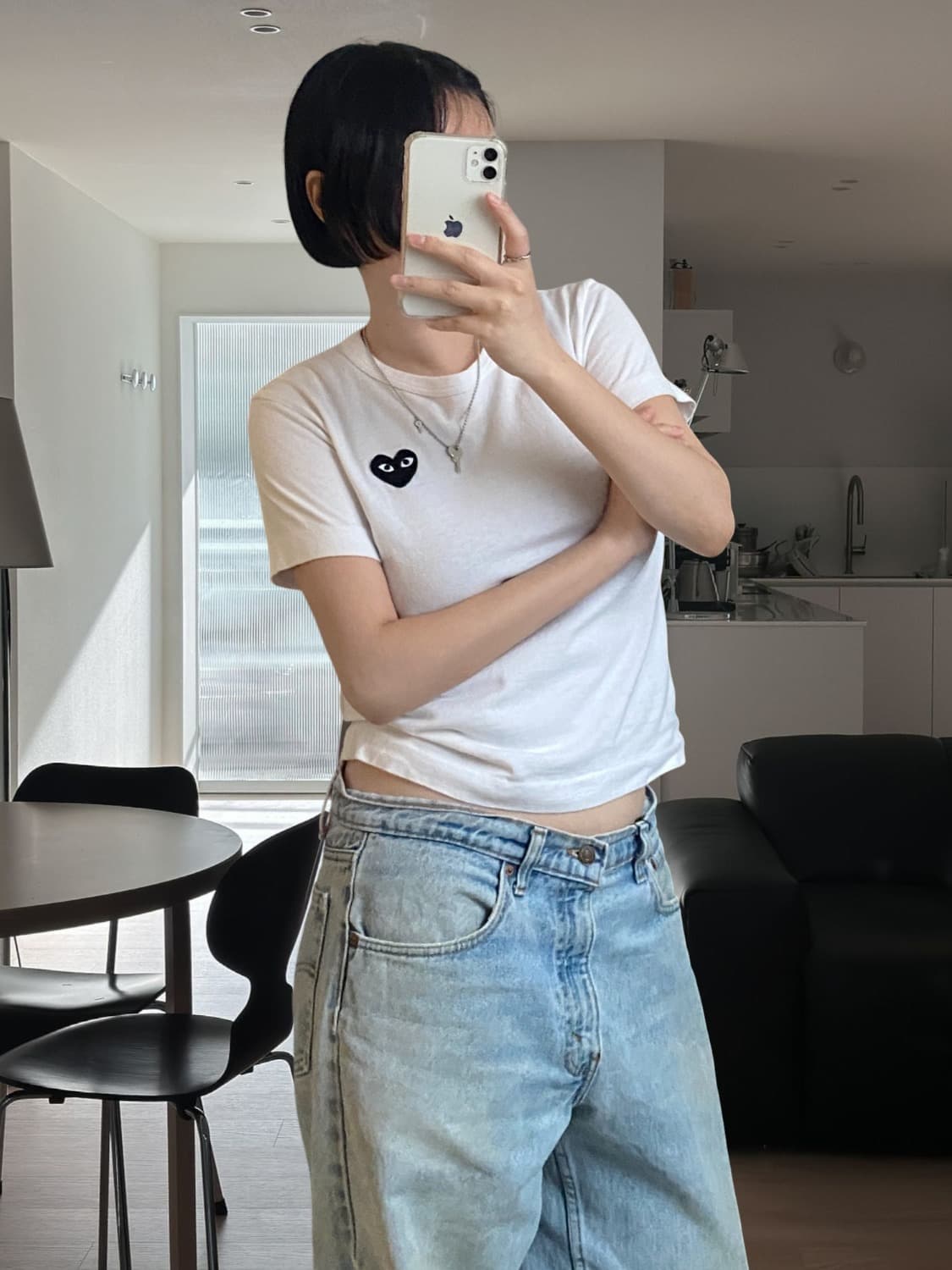 꼼데가송 1/2 티셔츠 (Woman S) AB0781 상품이미지1
