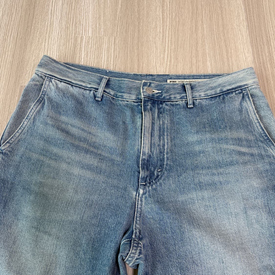 포터리 셀비지 원워시드 스트레이트 데님 3사이즈 상품이미지2