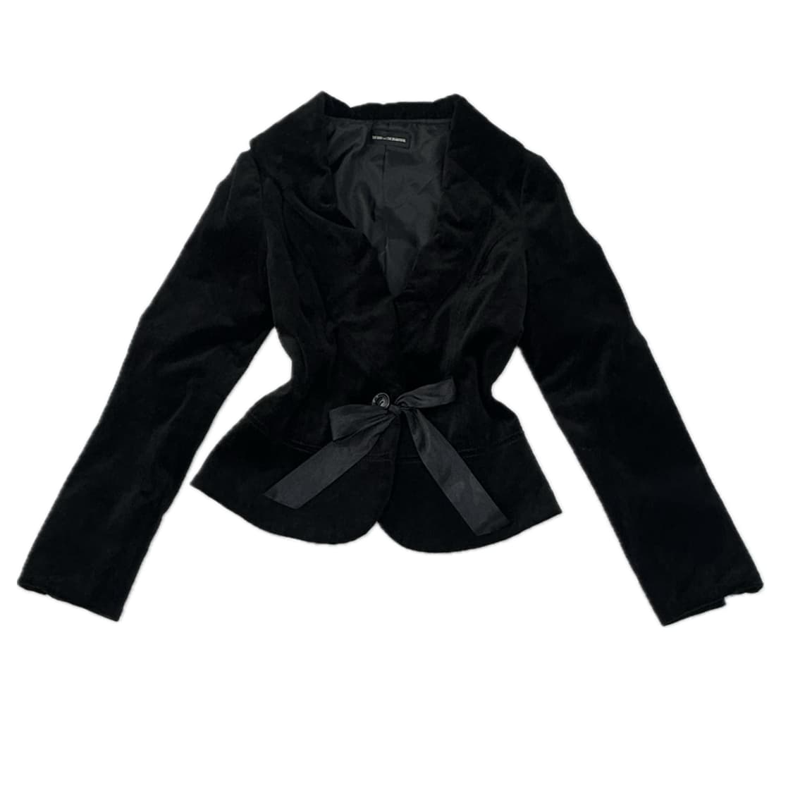 고스로리 공겜 여주 벨벳 리본 허리 포인트 블레이저 자켓 데빌 지뢰계 상품이미지2