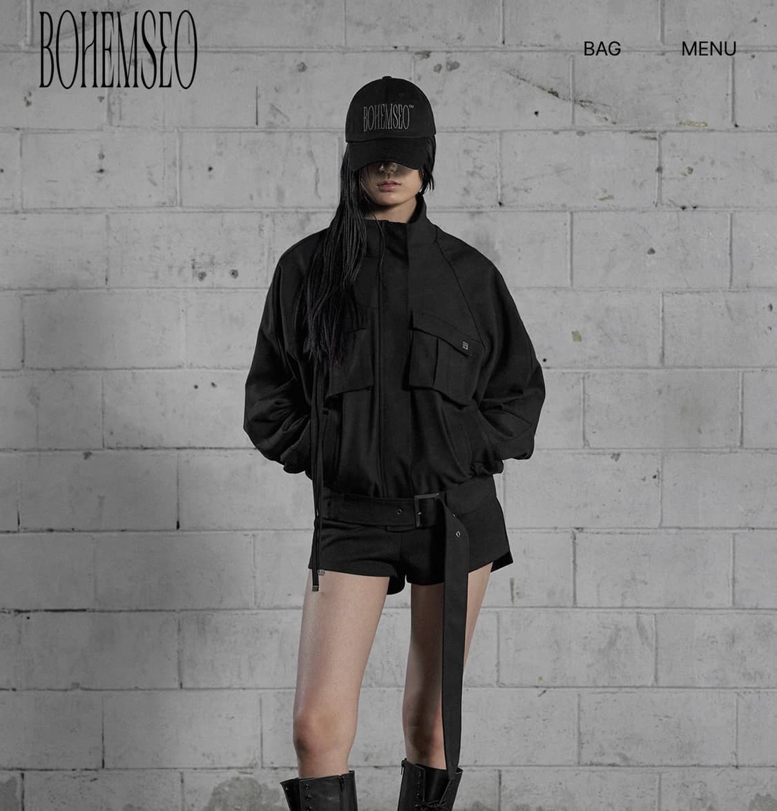 보헤미안서울 OUTPOCKET OVER FIT BLOUSON, BLACK 상품이미지1