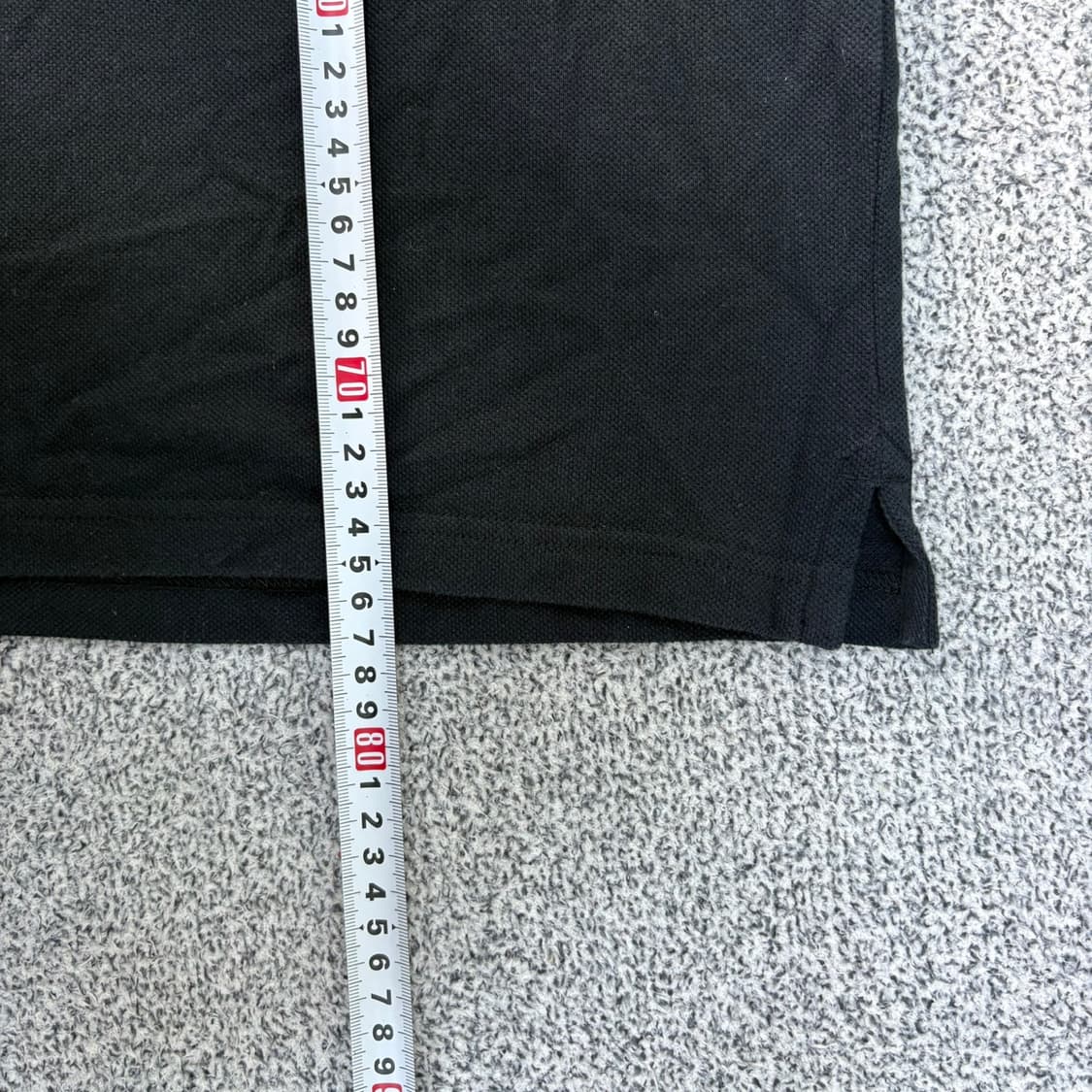XL 메종키츠네 폭스 패치 반팔 카라티 블랙 0518J 상품이미지6