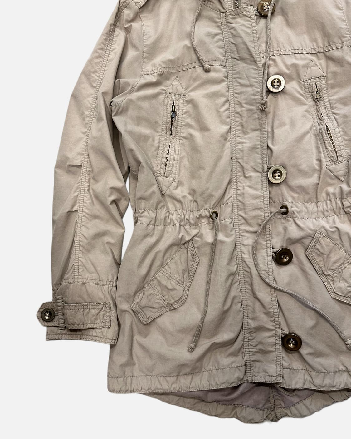 light beige military hood parka 상품이미지3