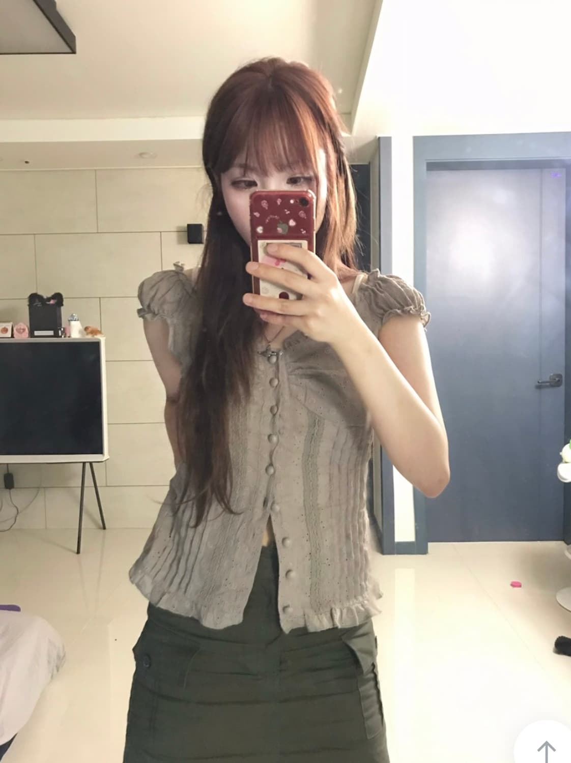 히피디피 엔젤 블라우스 빈티지 브라운 지그재그 에이블리 상품이미지4