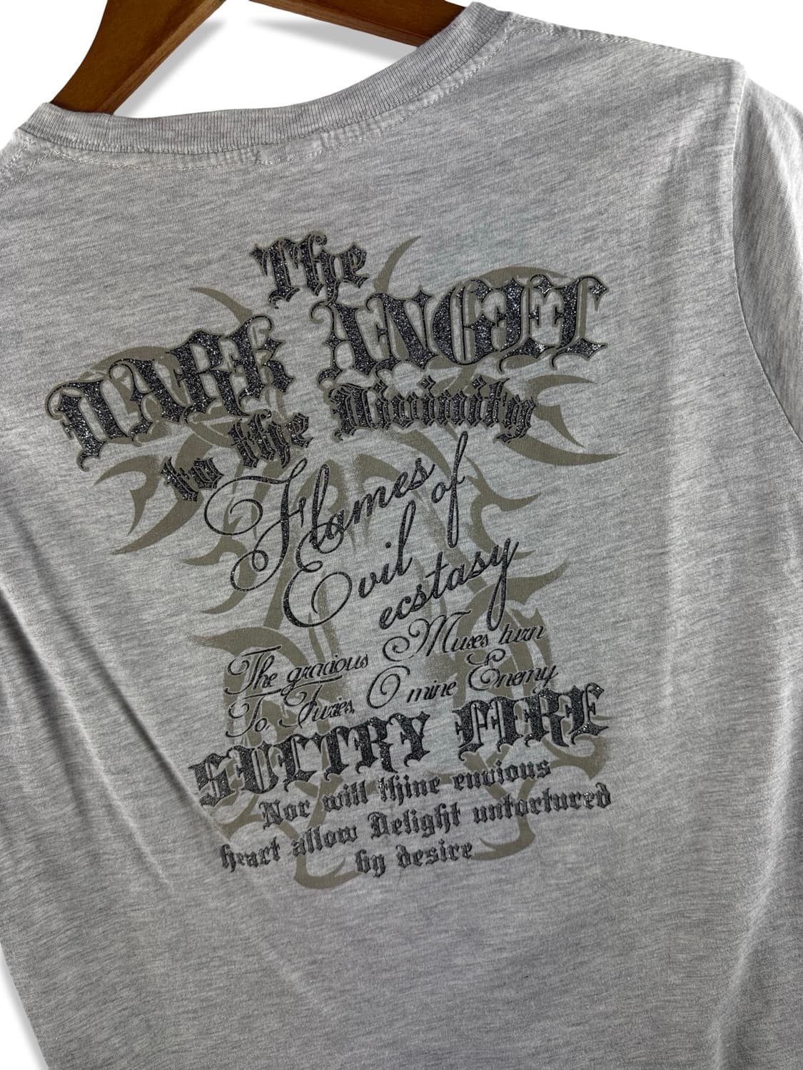 JPN Y2K 글리터 레터링 반팔티3045 상품이미지5