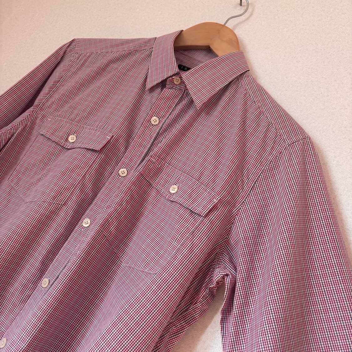 띠어리 S 캐주얼 체크 셔츠 남방 슬림 실루엣 상품이미지9