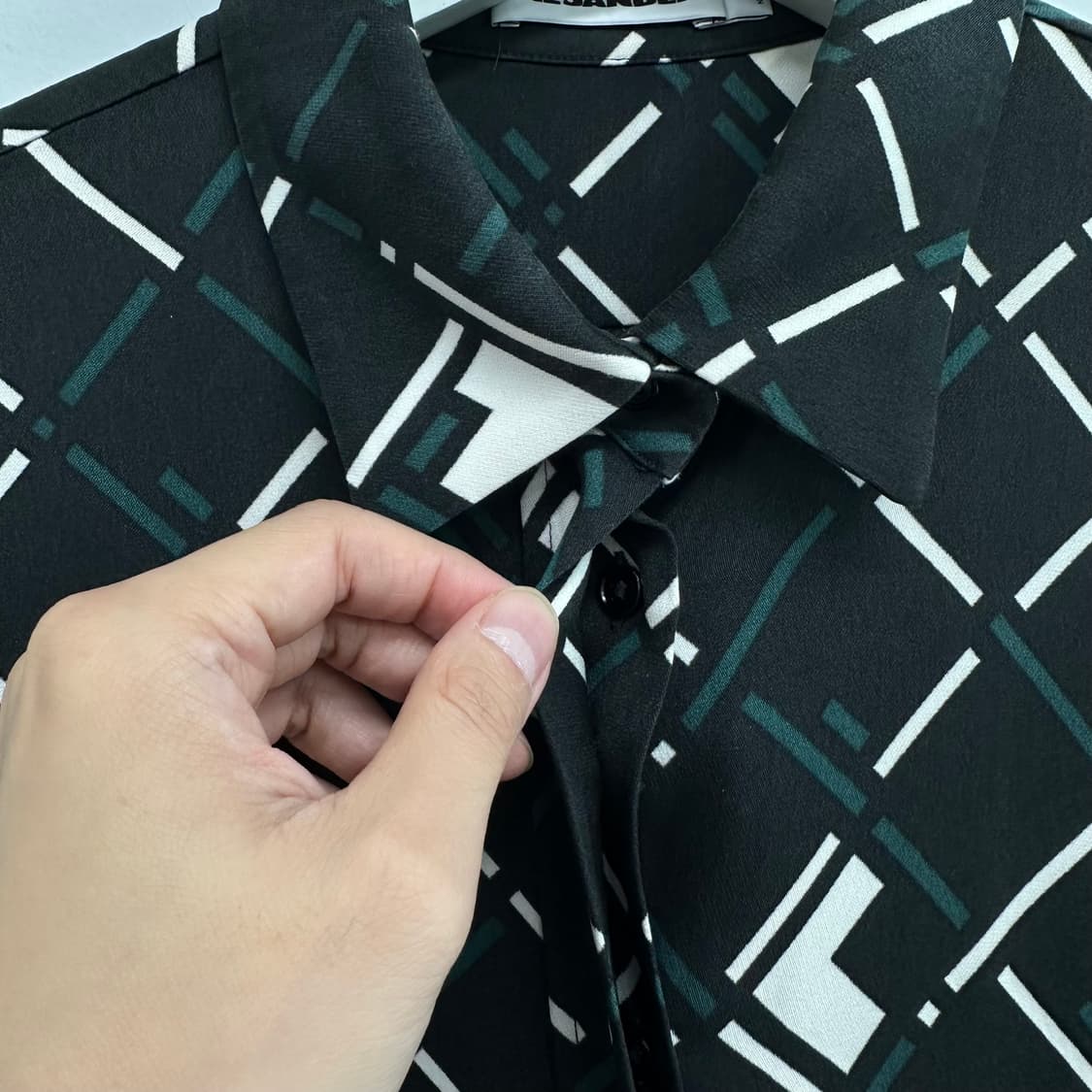 질샌더 지오메트릭 실크 셔츠 블라우스 상품이미지3