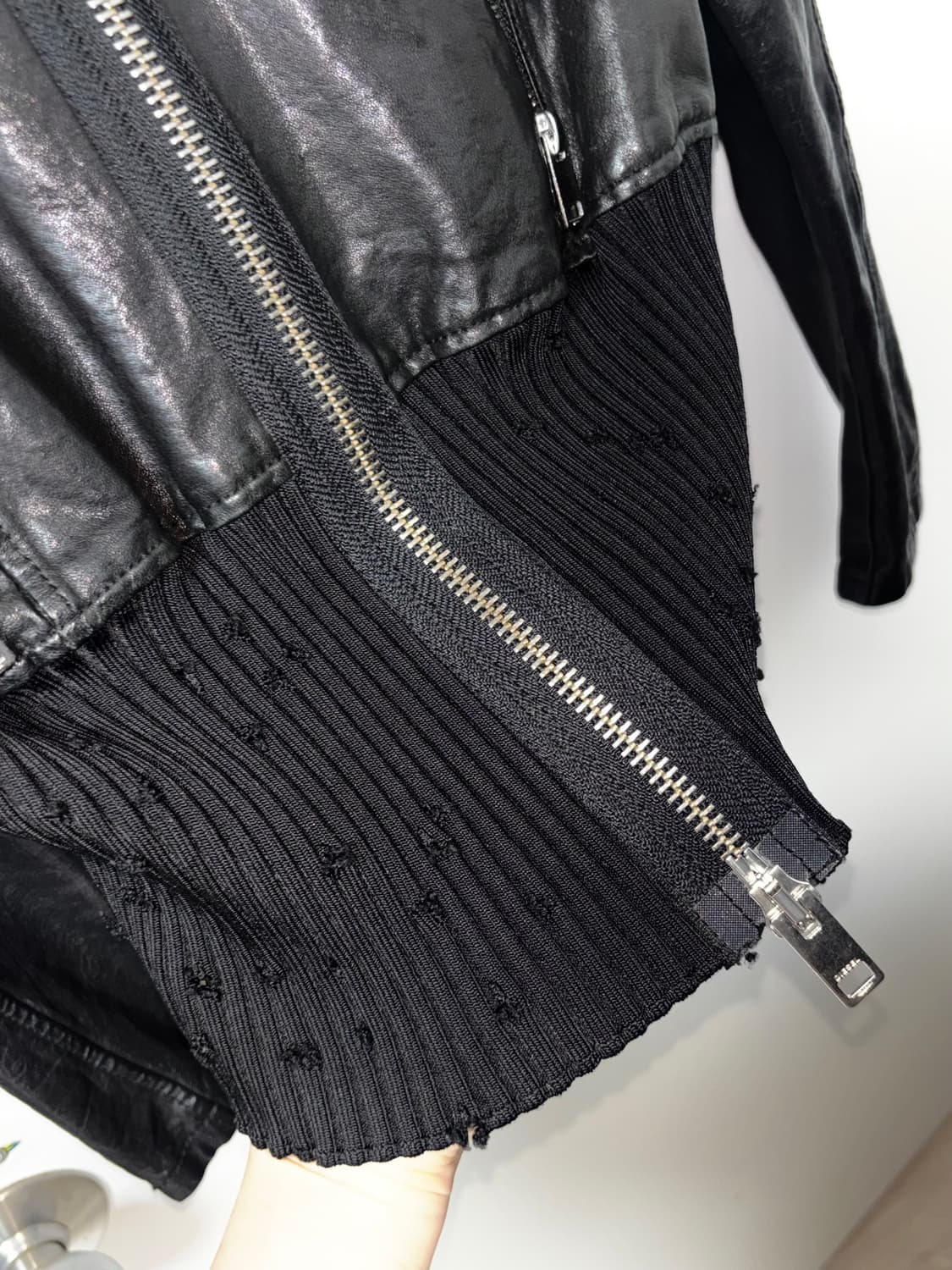 디젤 빈티지 램스킨 라이더가죽자켓 (착샷) 상품이미지5