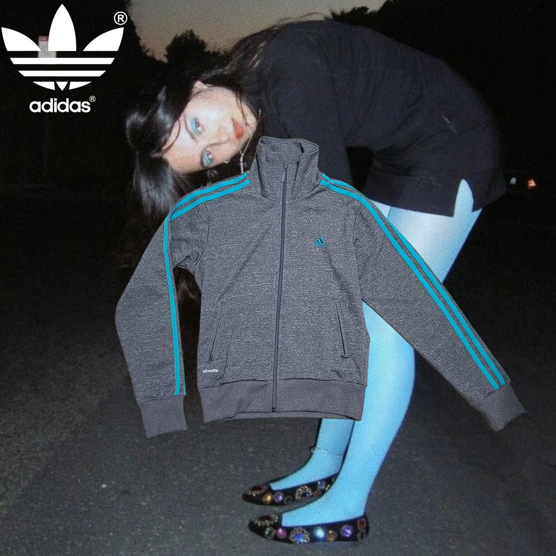 ADIDAS y2k blue track zip-up 상품이미지2