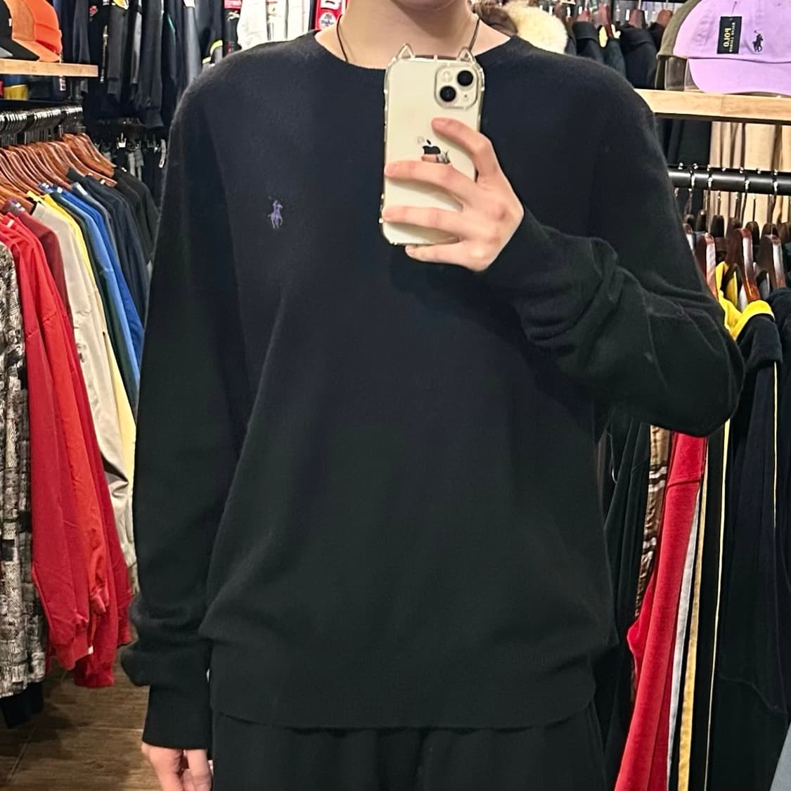 [HI] 폴로 니트 블랙 상품이미지1