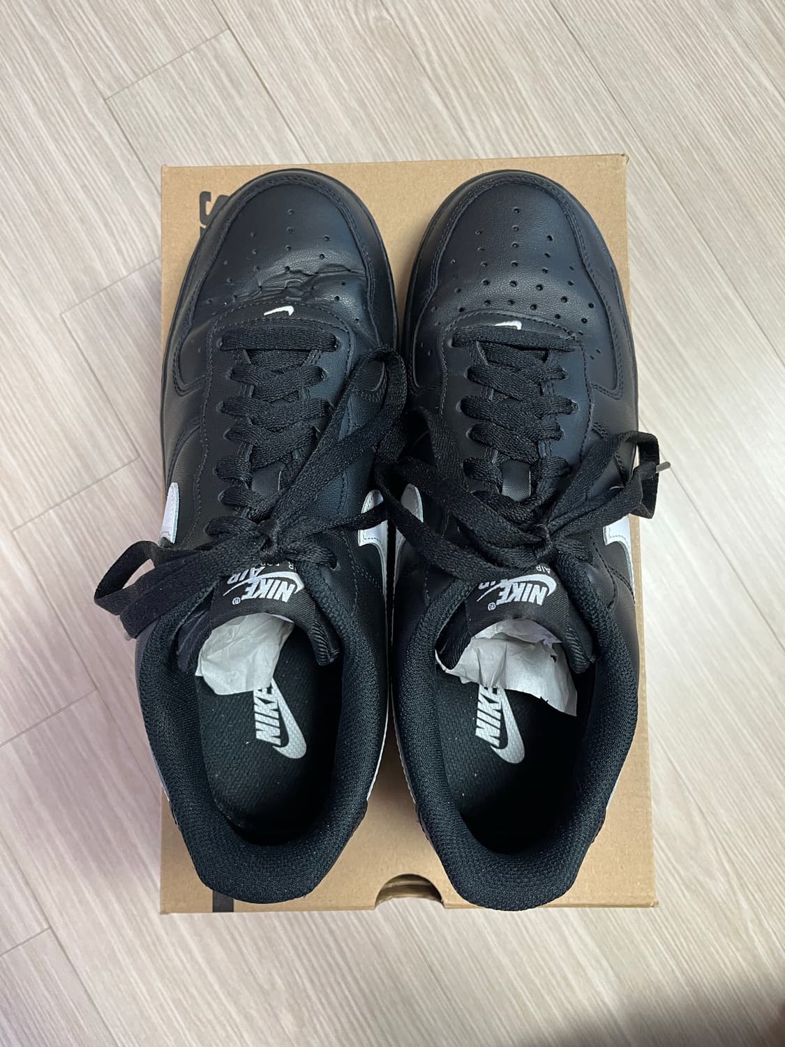 (280) 나이키 에어포스 블랙 화이트 상품이미지4