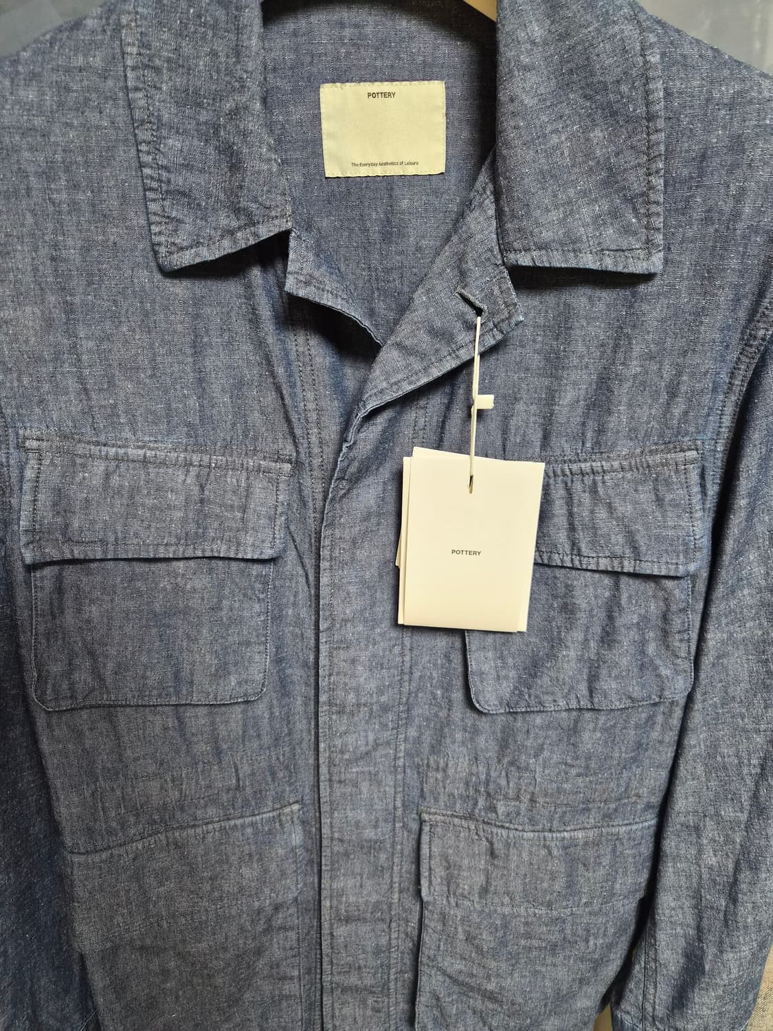 포터리 오가닉 코튼 필드자켓 블루 2 상품이미지5