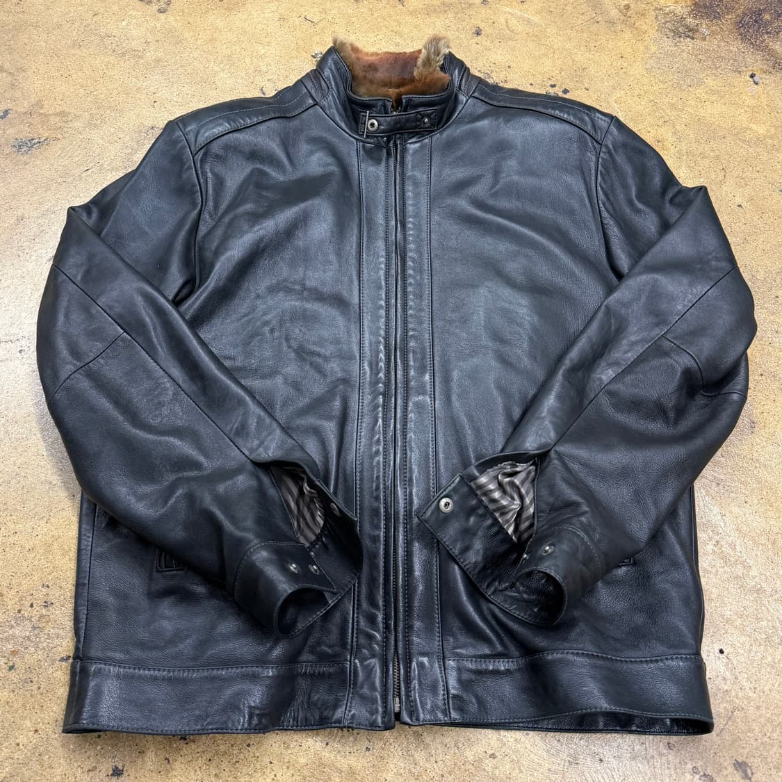 [정품/100] 블랙 양가죽 라이더 자켓 b19 상품이미지2