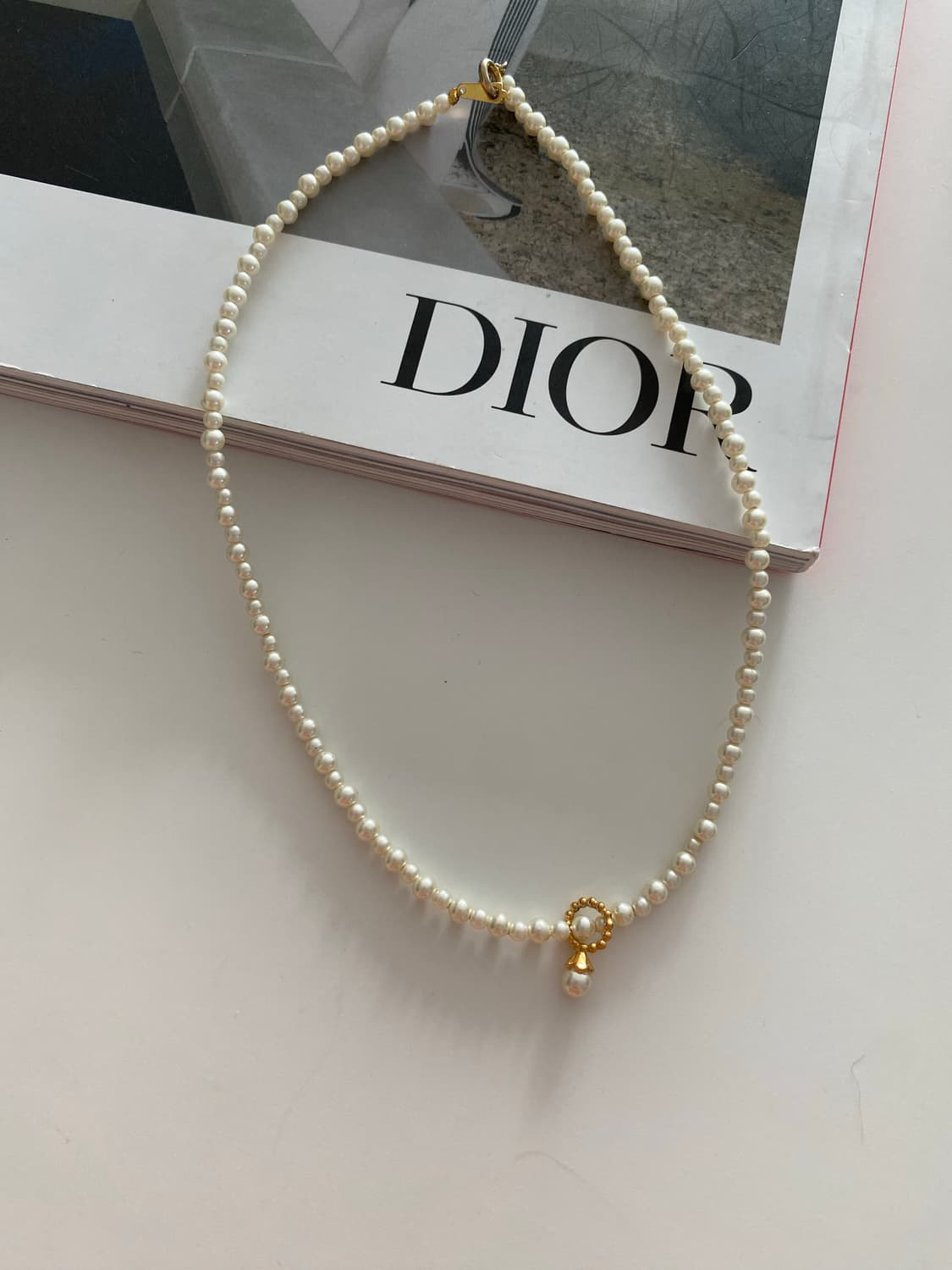 모조진주 골드 포인트 목걸이 상품이미지1