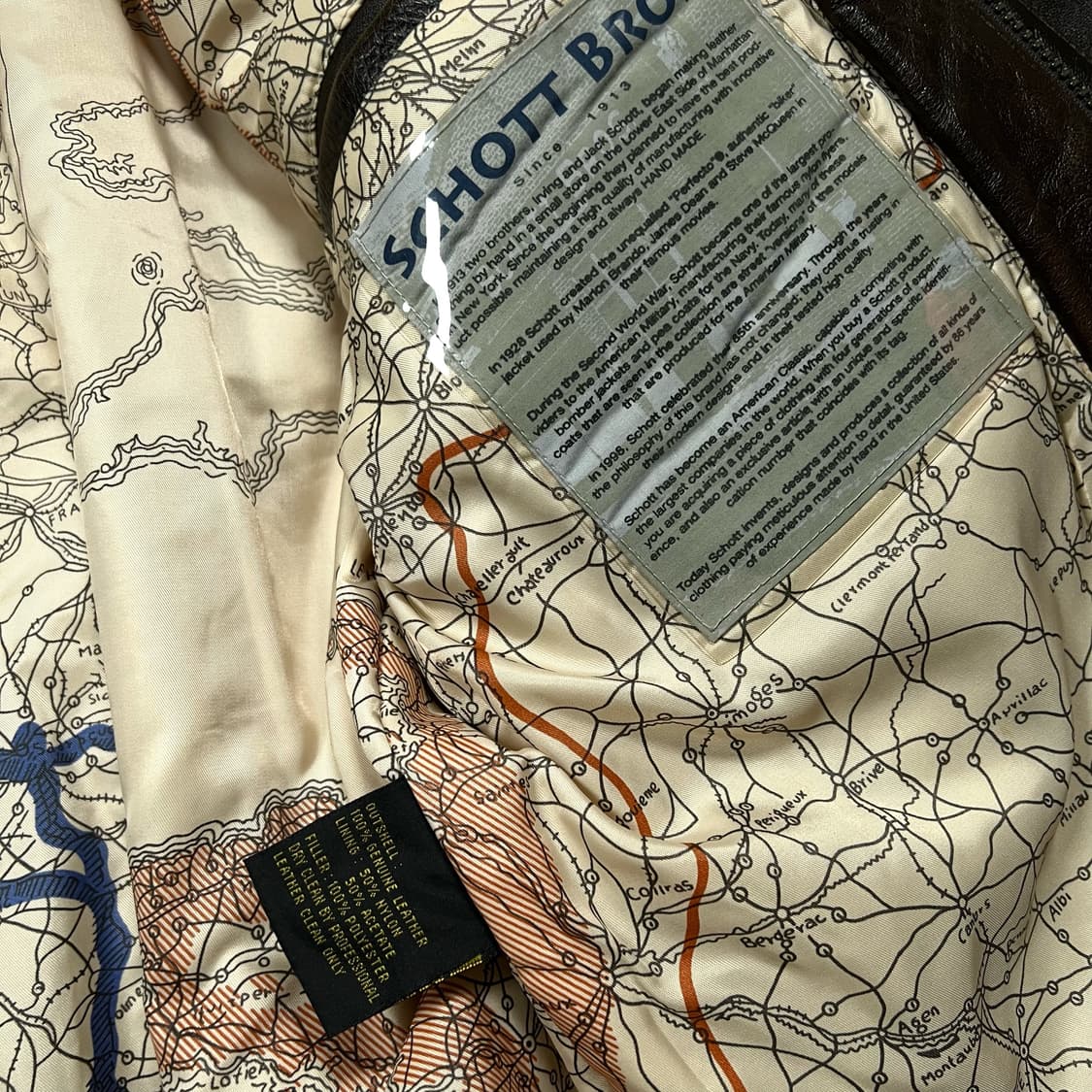 90's Schott 쇼트 A-2 레더 자켓 상품이미지7