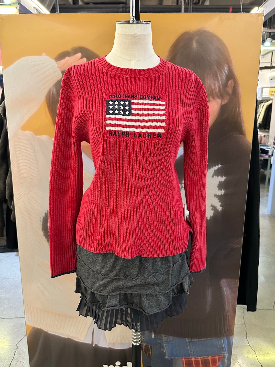 POLO 폴로 레드 성조기니트💯 상품이미지2