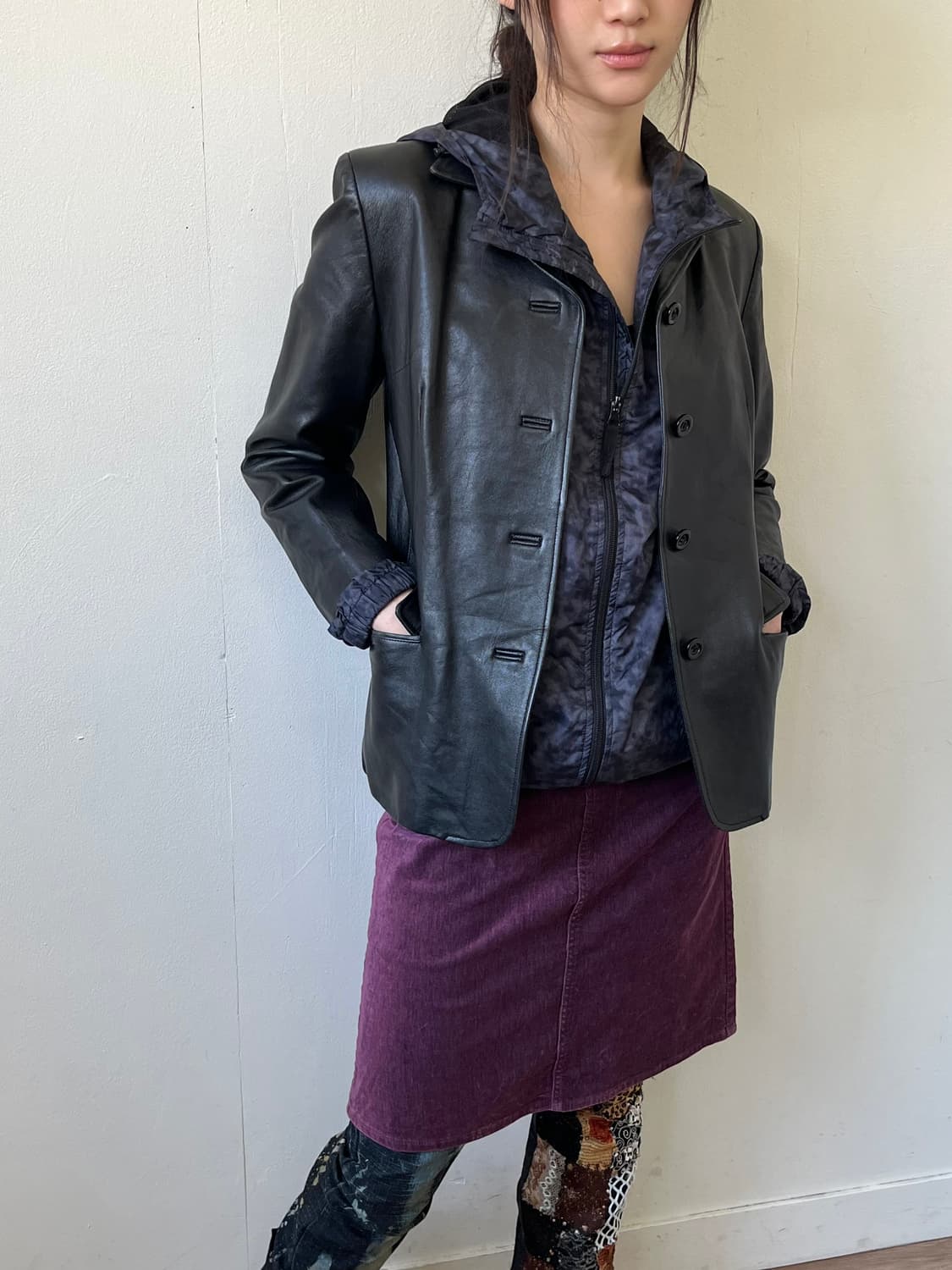 BALMAIN 블랙 램스킨 자켓 상품이미지4