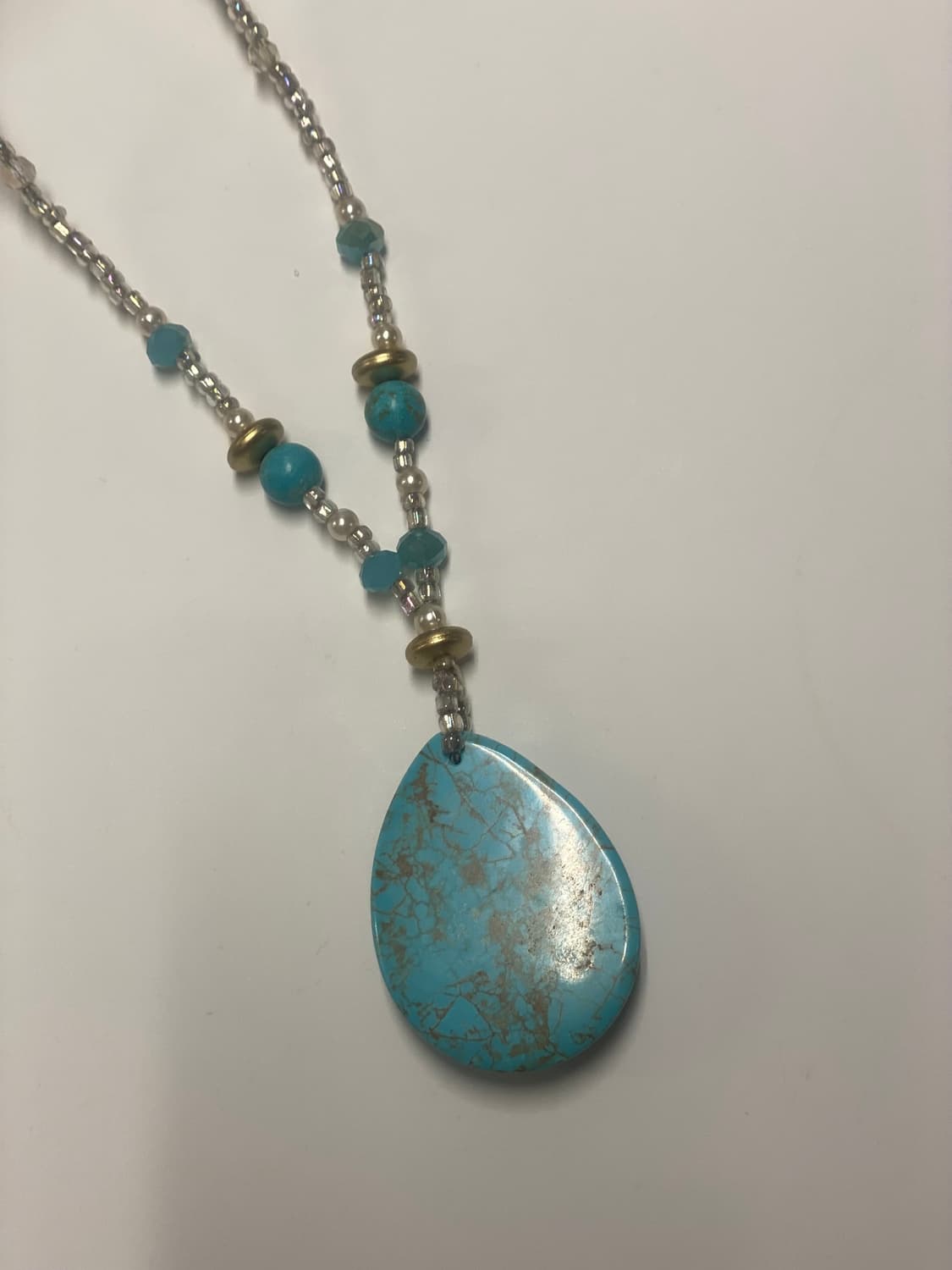 터키석 물방울 목걸이 일본 빈티지 y2k 상품이미지3