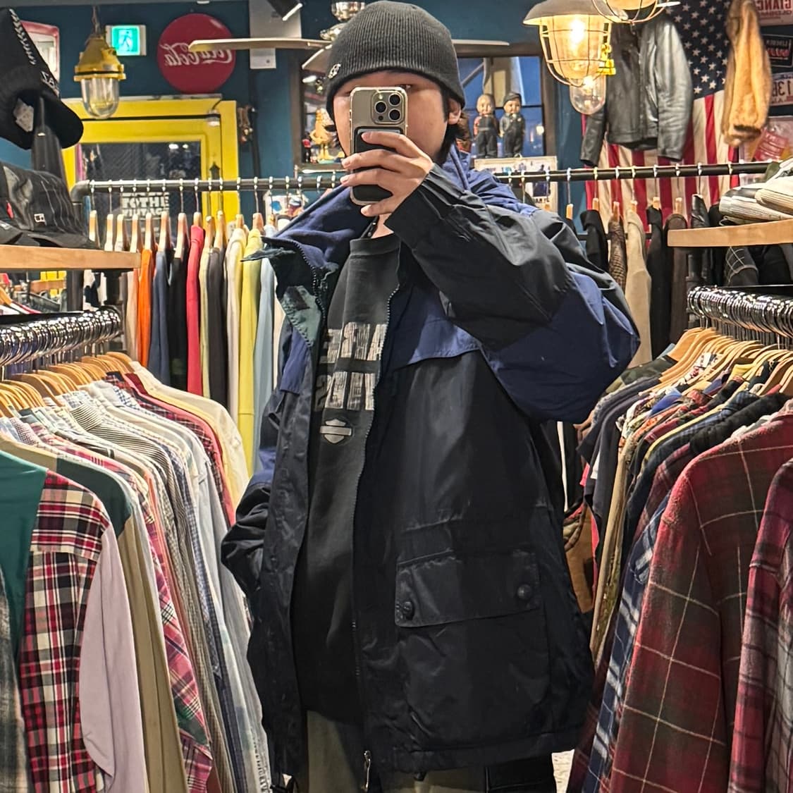 TOMMY HILFIGER 타미힐피거 바람막이 후드 롱 점퍼
 상품이미지4