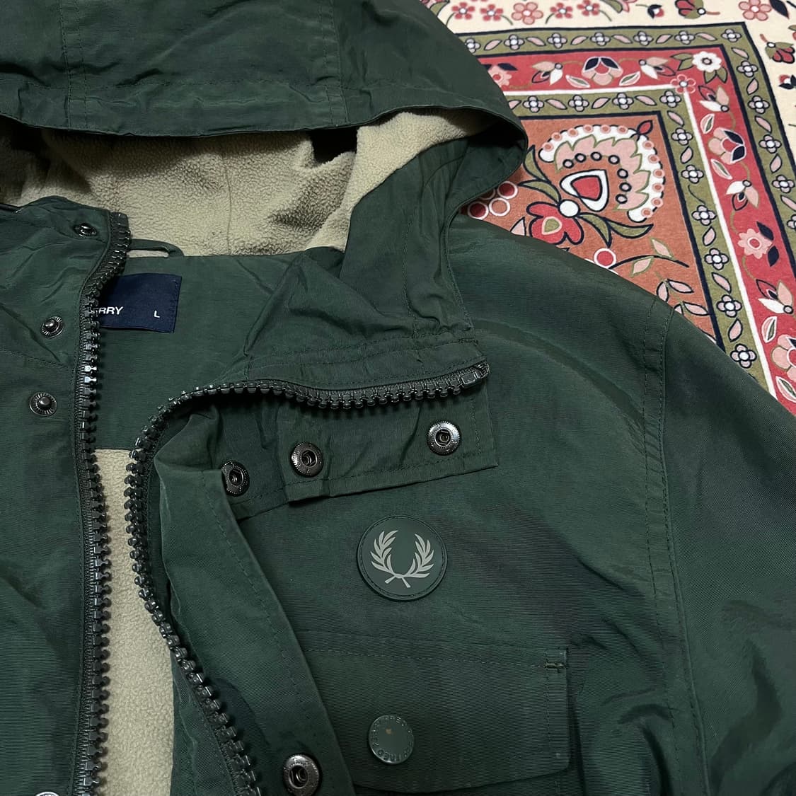 프레드페리 플리스안감 야상 파카 자켓 L/100 상품이미지3