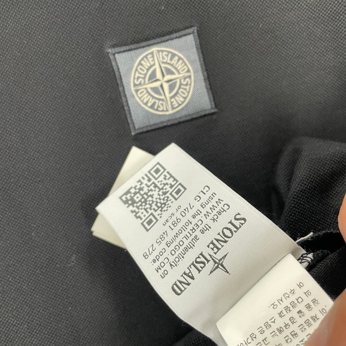 스톤 아일랜드 xl 와펜 패치 블랙 코튼 반팔 저지 티셔츠 상품이미지7