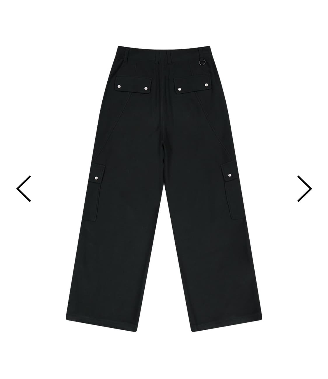 뚜오미오 바지 CURVED LINE CARGO PANTS [BLACK] 상품이미지2