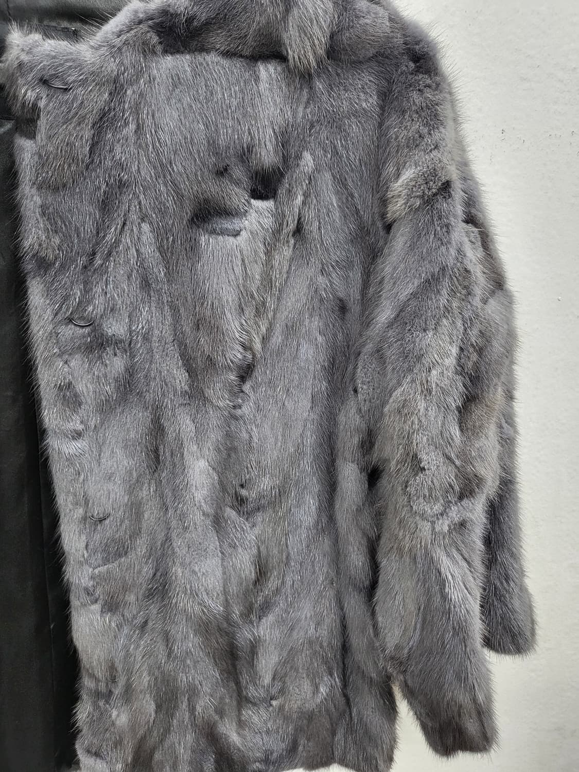 MEREHANE 천연밍크 모피숏자켓 그레이실버 S 90 새제품 상품이미지5