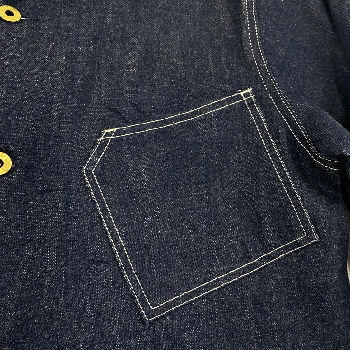 빈티지 블랭킷 포켓 초어 데님 워크 자켓 (100) 상품이미지4