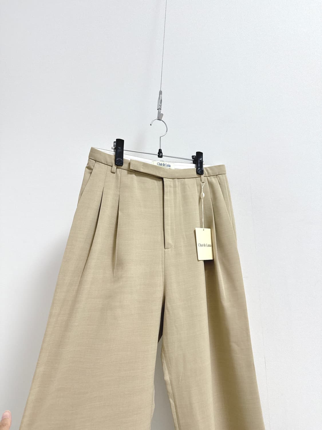 샤드라마 실키 텍스쳐 투턱 팬츠 상품이미지5