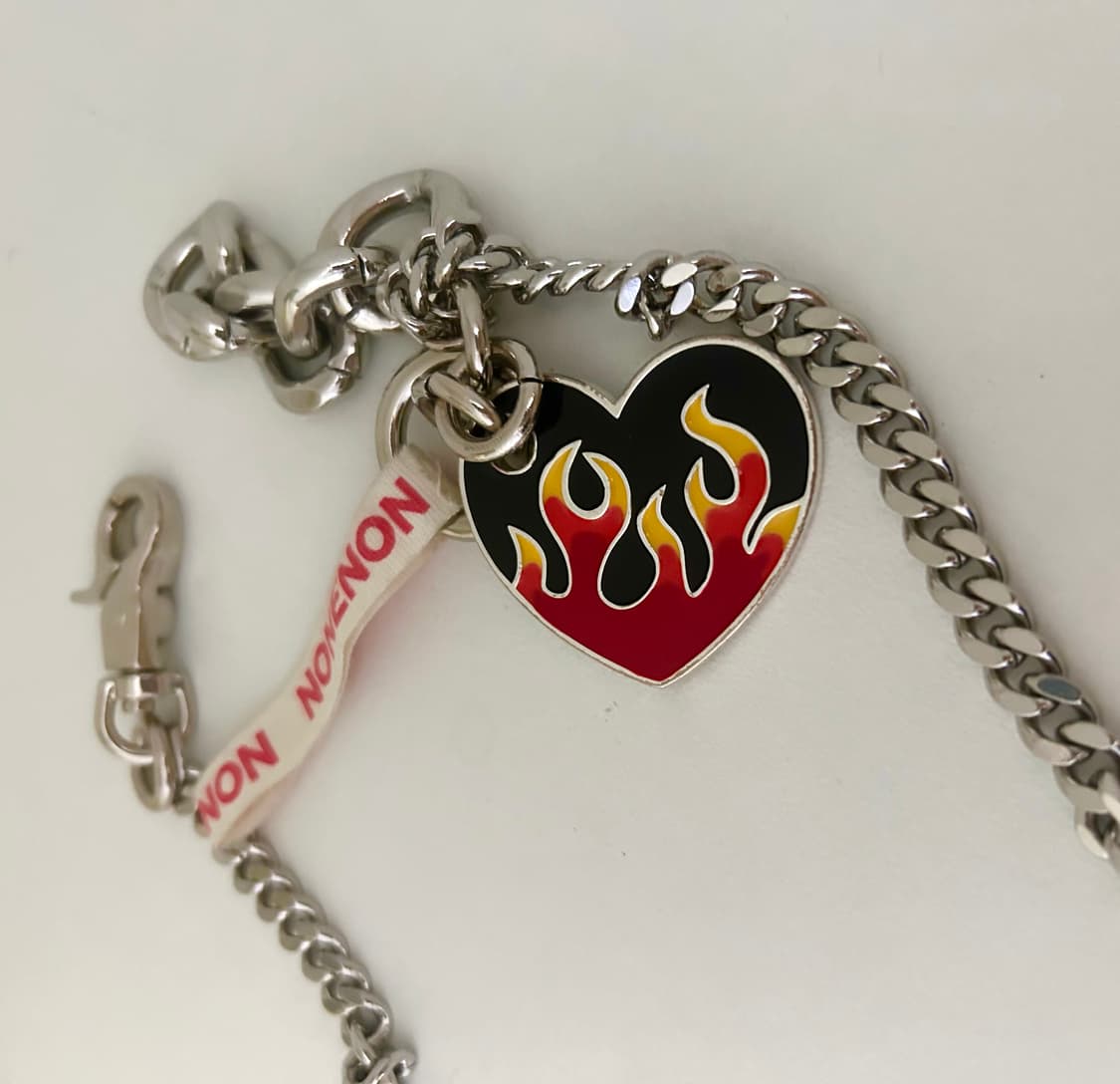 논논NONENON FLAME L키링 체인(패션소품,Y2K,힙,바지 상품이미지1