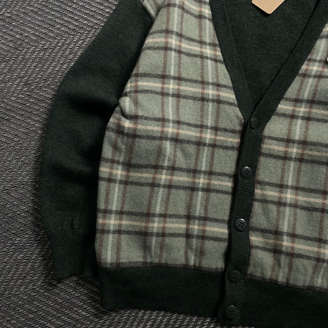 라코스테 아카이브 울 혼방 체크 가디건o 4619 상품이미지2