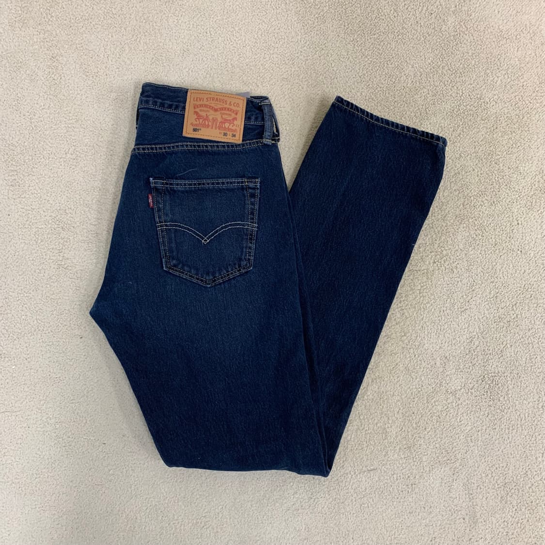 빈티지 리바이스501 워싱 데님팬츠(30사이즈) 남자청바지 진청 다크블루 상품이미지1
