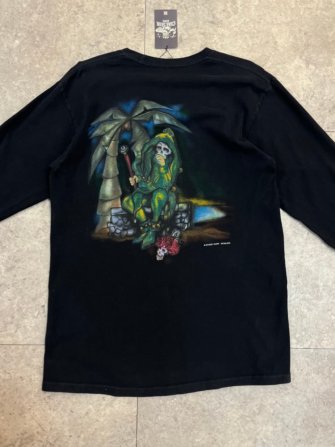 스투시 제스터 그래픽 롱슬리브리스 긴팔티 블랙 M #csz3217  상품이미지8