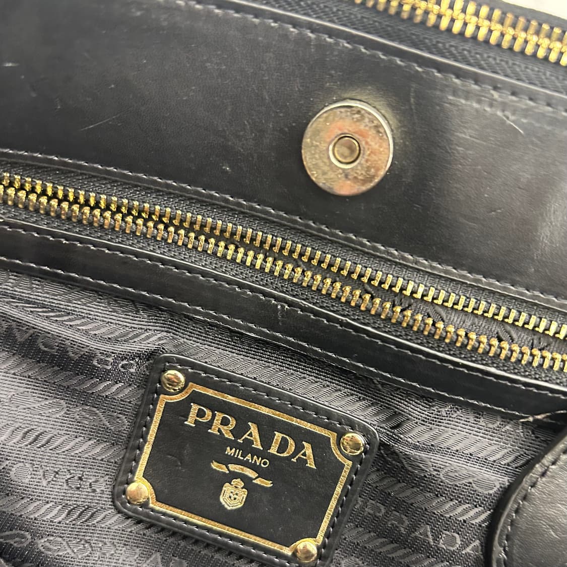 프라다 고프레 나일론 블랙 토트백 상품이미지4