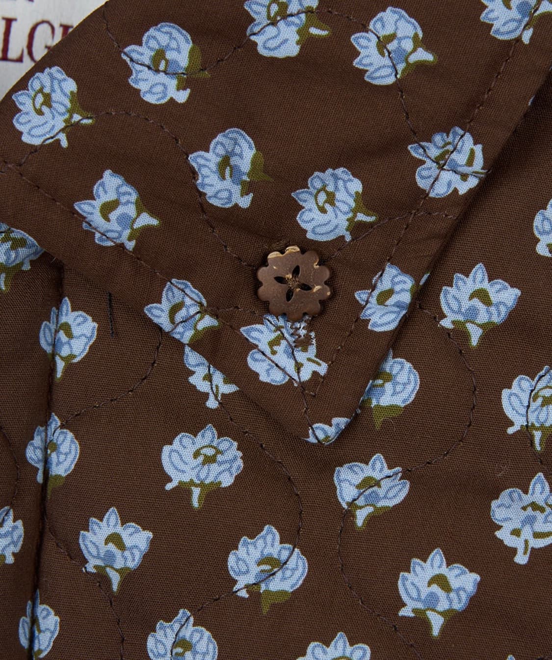 아우어노스텔지아 our nostalgia 데이지 퀼팅 패딩 브라운 모리걸 상품이미지4