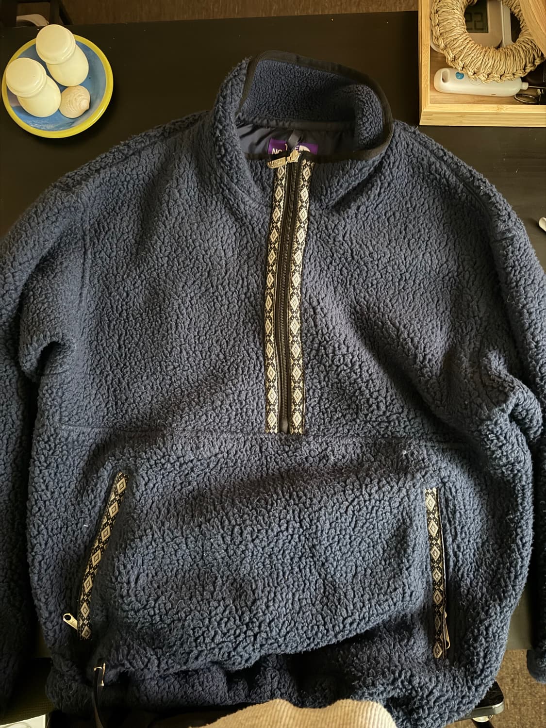 Navy half fleece 상품이미지2