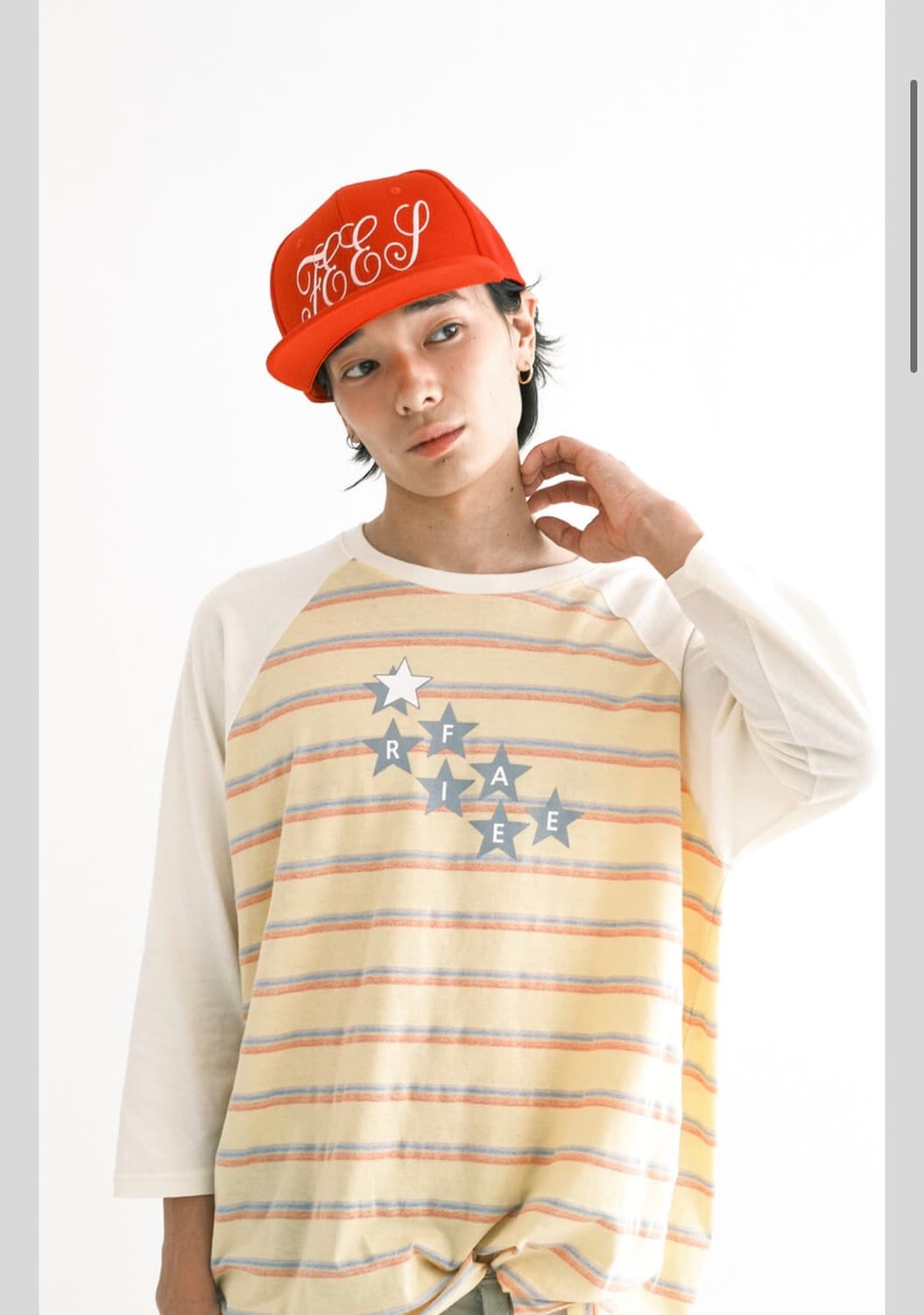 ★[F.E.E.S] rainbow raglan t-shirt (yel 상품이미지1