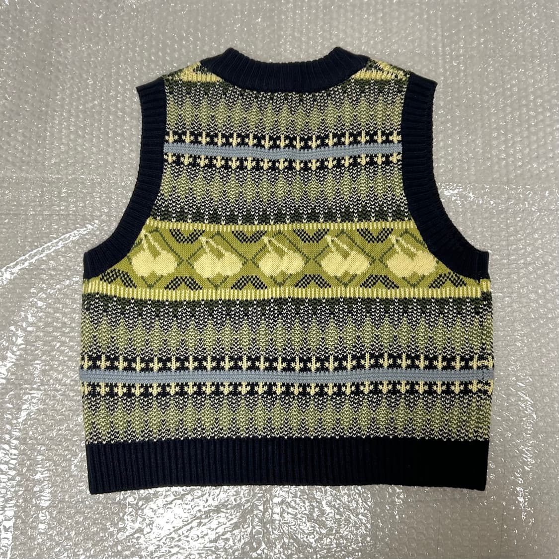 키르시 체리 노르딕 니트 베스트 니트 조끼 네이비 상품이미지3