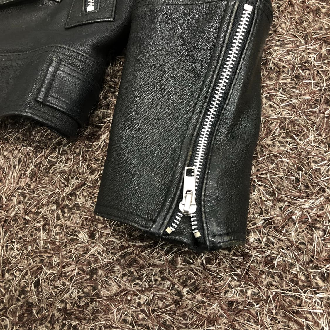 206옴므 양가죽 레더 라이더 자켓 상품이미지3