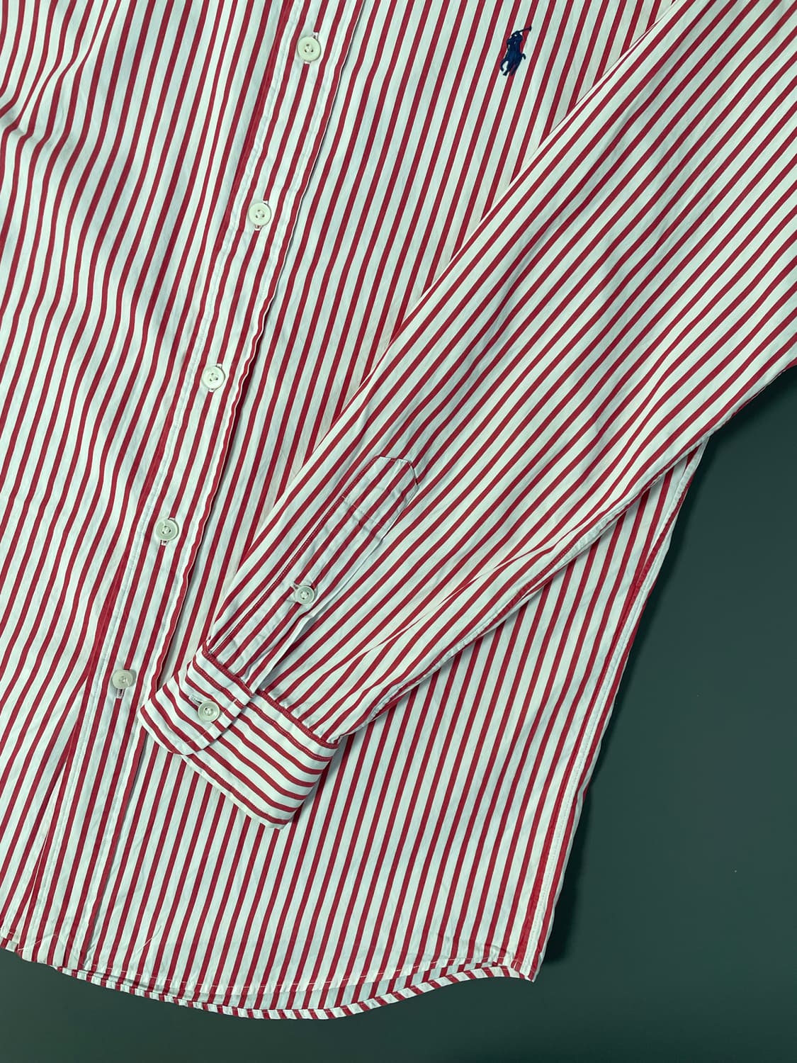 [M] 폴로 랄프로렌 코튼 자수포니 스트라이프 셔츠 커스텀 핏 상품이미지6