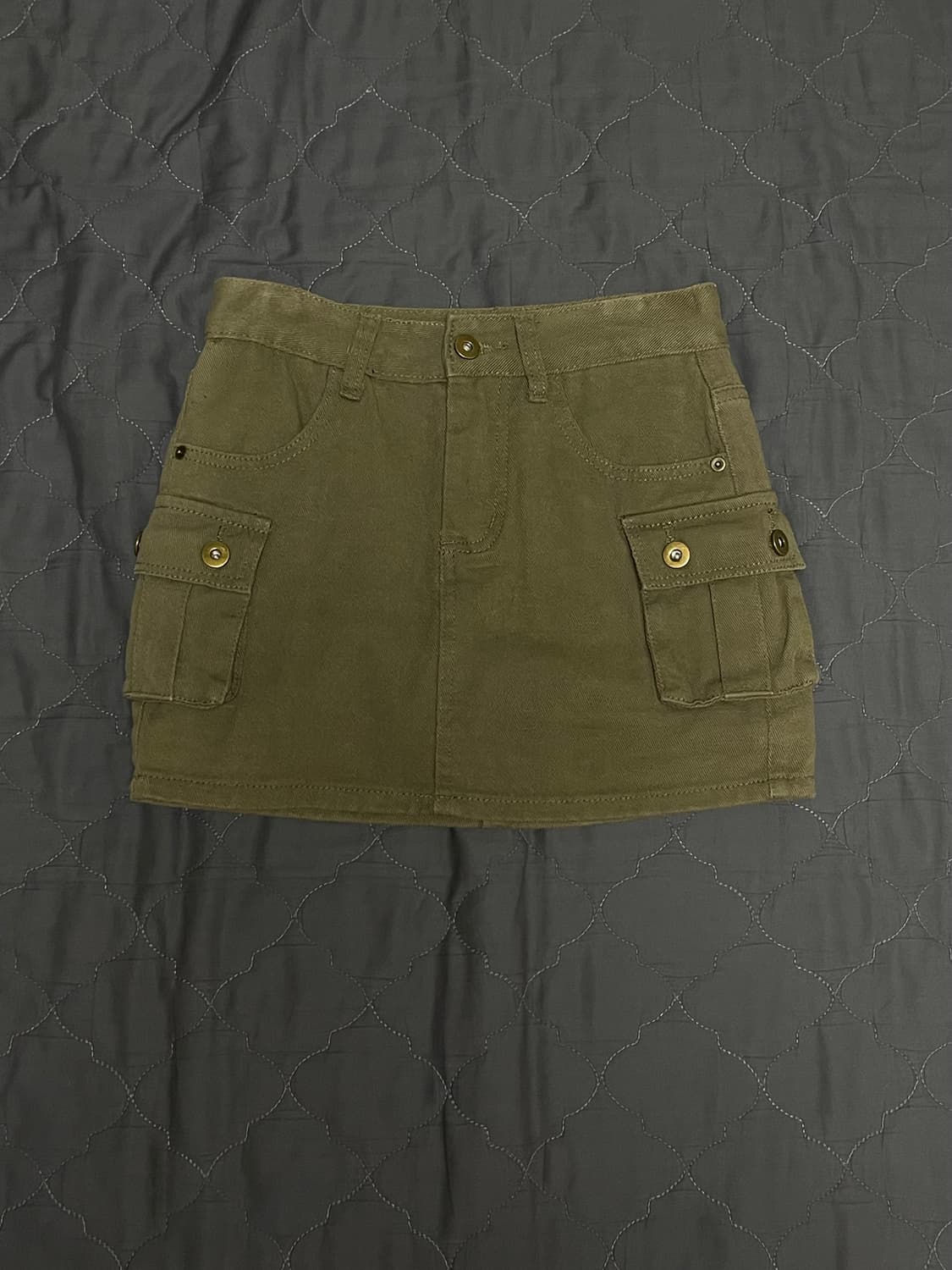 카고스커트 카키색 상품이미지1