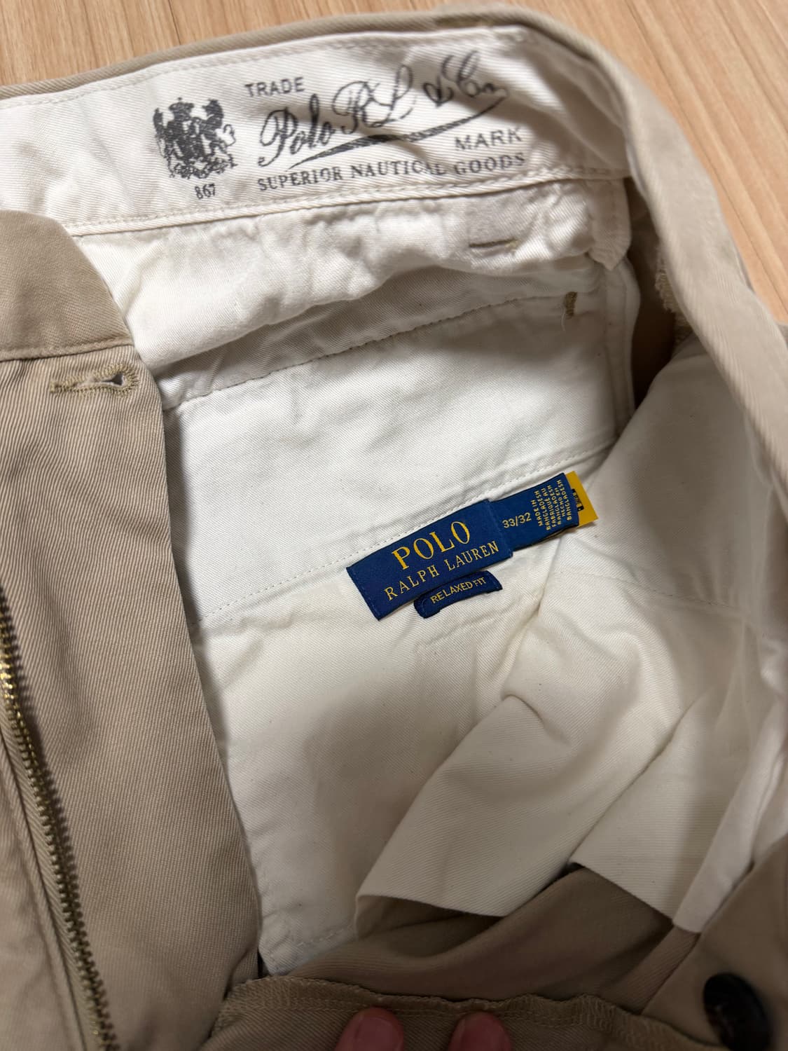 폴로 휘트먼 투플리츠 릴렉스핏 치노팬츠33/32 상품이미지2