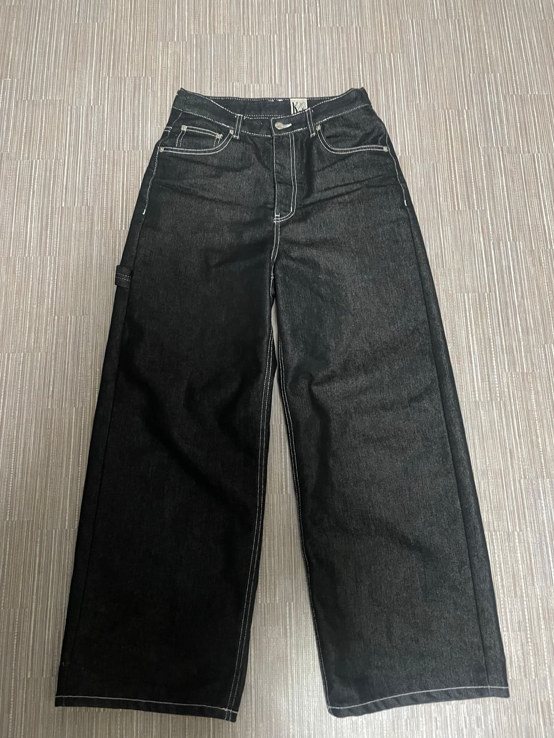 급처)카시코 자수 논페이드 데님 팬츠 블랙 S 아캄 미스치프 보헤미안서울 상품이미지3