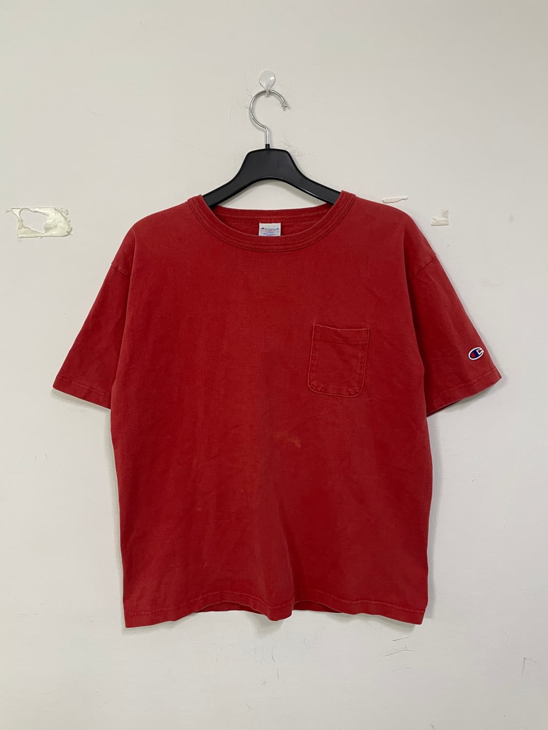 챔피온 레드 반팔 티셔츠 상품이미지2