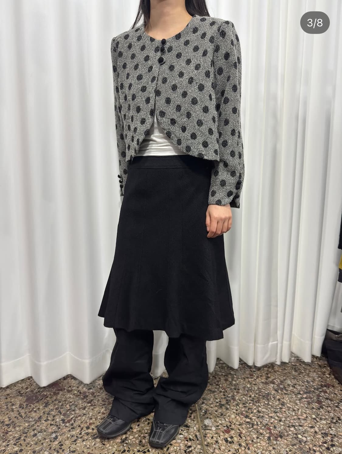 dot crop jacket 상품이미지3